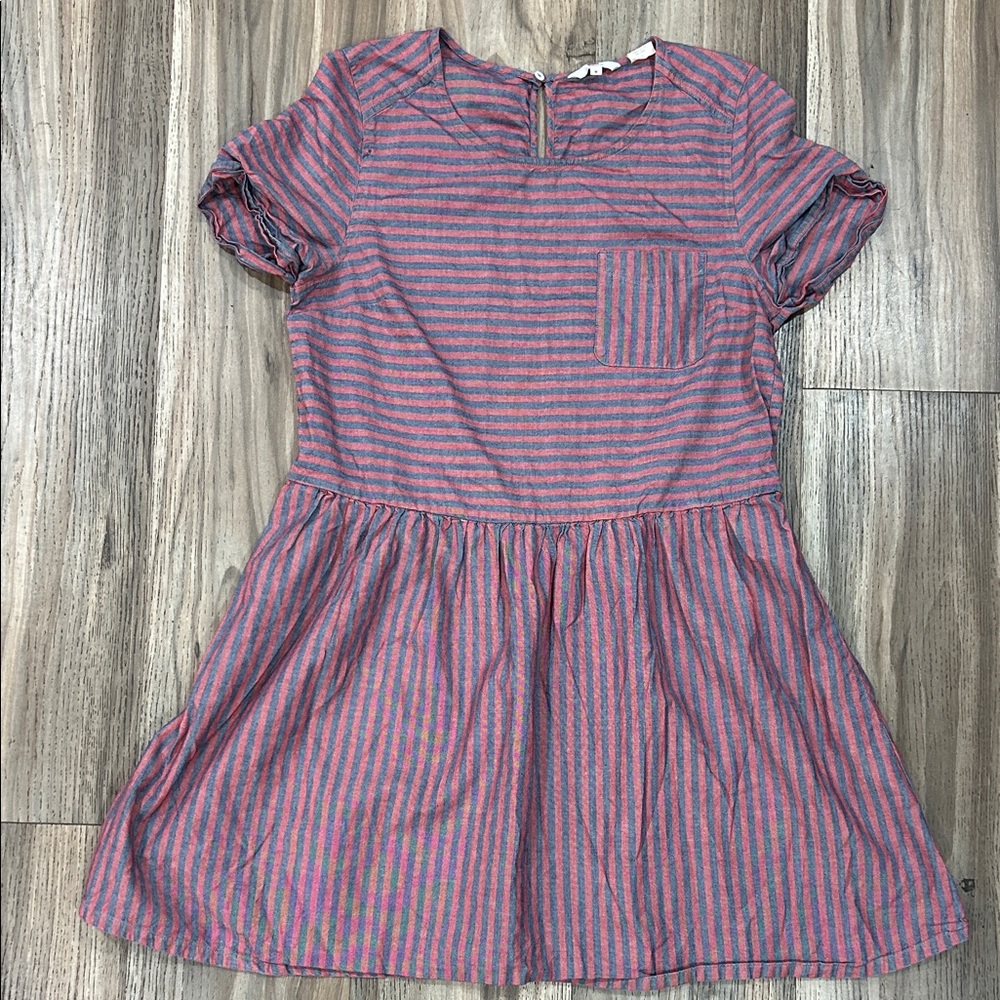 Levi's Casual Pink and Blue Striped Dress